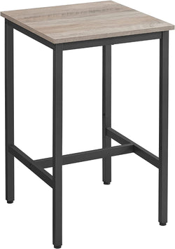 Søjlebord - Standing Bord - Kitchen Table - Med stålramme - 60 x 60 x 92 cm - Industriel design - sort brun