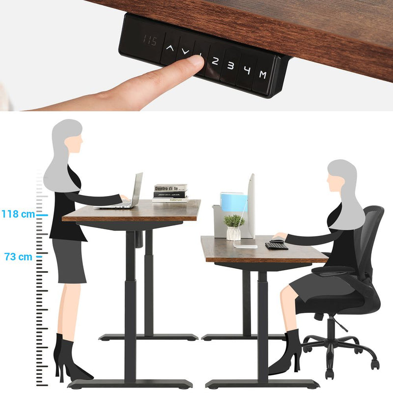 Cadre de bureau debout - hauteur - Cadre de bureau adjustable - Electric - noir