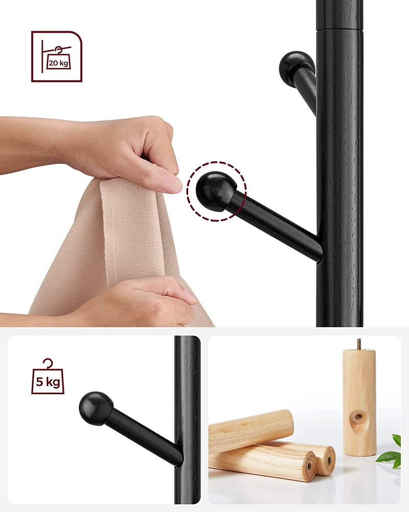 Coat Rack - Garderob Standard - Klädstativ av massivt trä - Svart