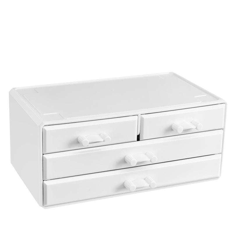 Organisateur de Make -Up - avec 4 tiroirs - blanc