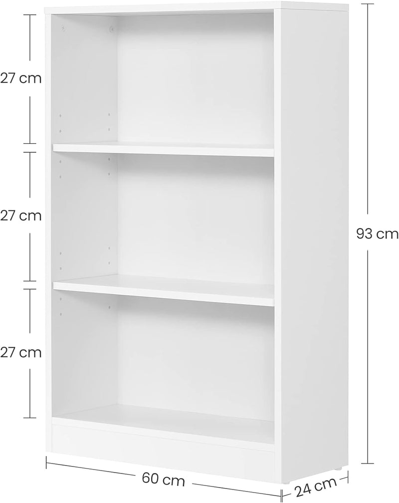 Bogreol - Opbevaringsskaber - 3 niveauer - Van Hout - Hvid