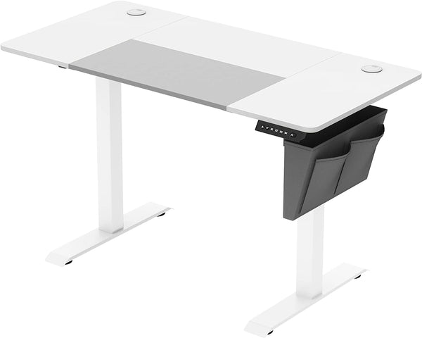 Bureau - höjd -justerbar skrivbord - olika positioner - 70 x 160 cm - vit