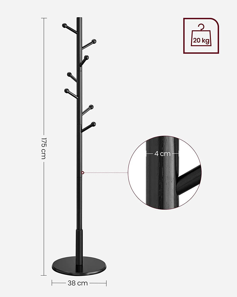 Coat Rack - Garderob Standard - Klädstativ av massivt trä - Svart