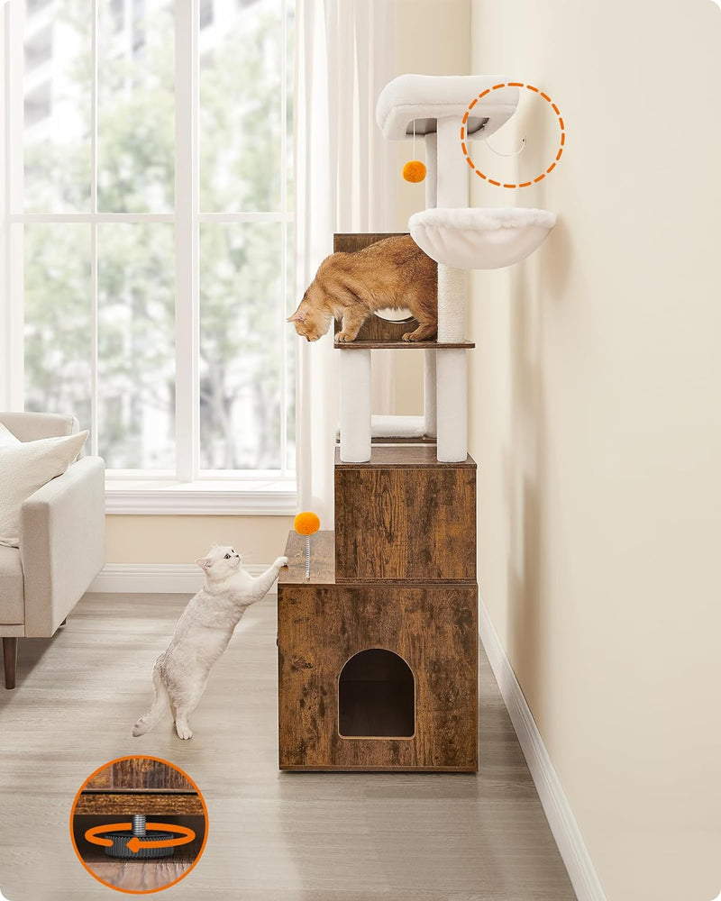 Scratching Post - Med Cat Bakery - Flere plateauer - Wood - Brown