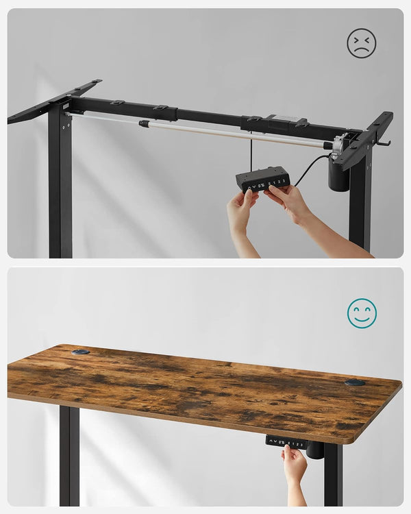 Sit Stand Desk - Computed Table - Højdejusterbar - med hjul - skrivebord