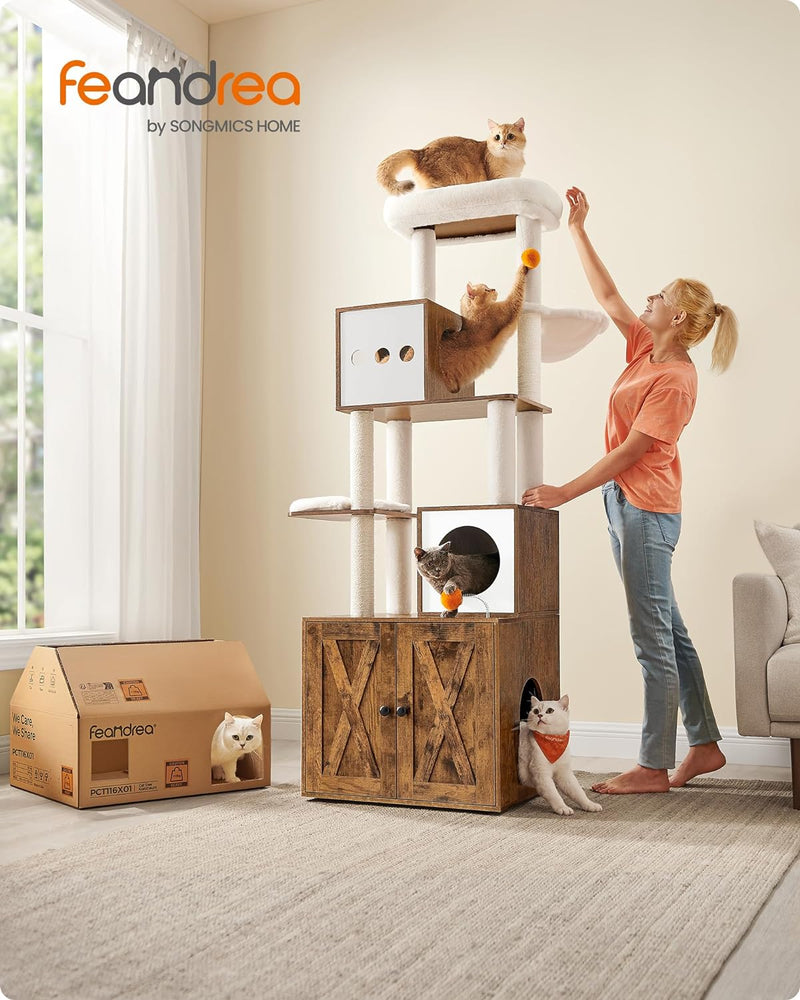 Scratching Post - Med Cat Bakery - Flere plateauer - Wood - Brown