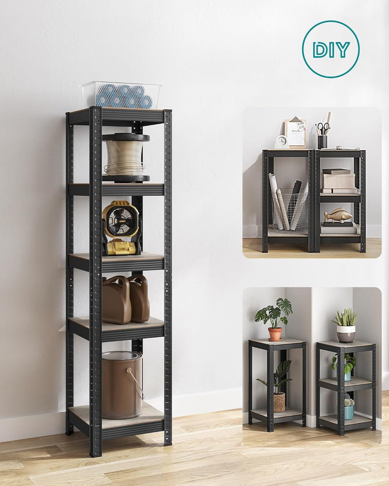 Small Rack Box - Dulap de living - Extra Strong - 5 niveluri - Negru