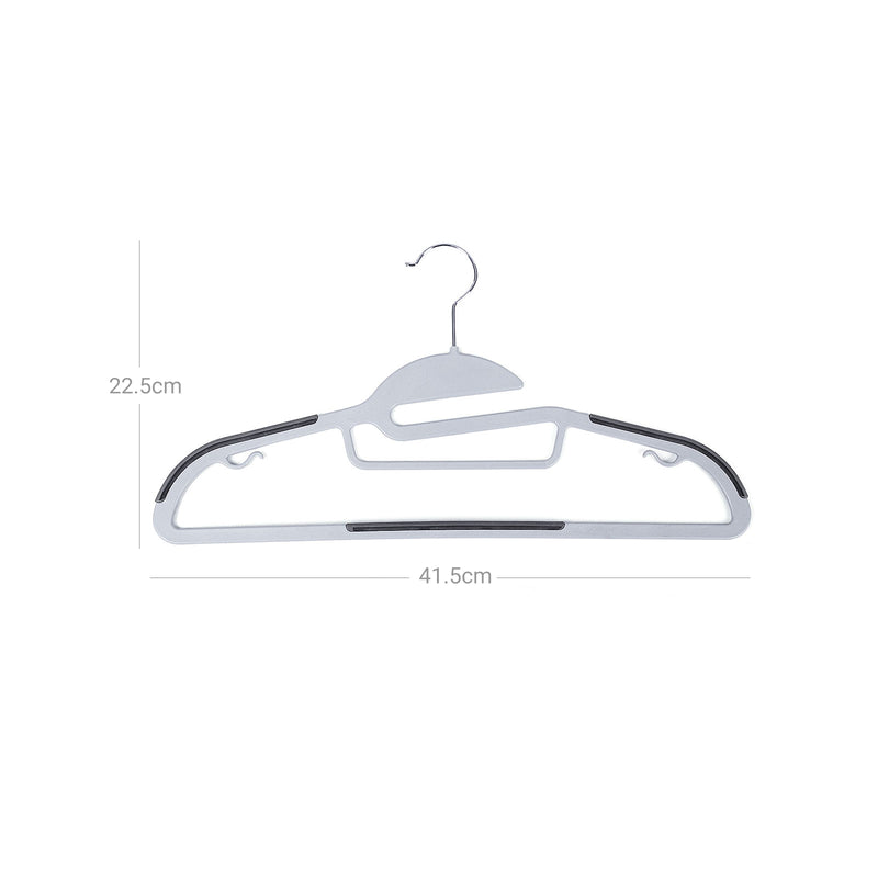 Cintres de vêtements - Anit Trick - Ensemble de 50 - Plastique - Extra Light - Gray