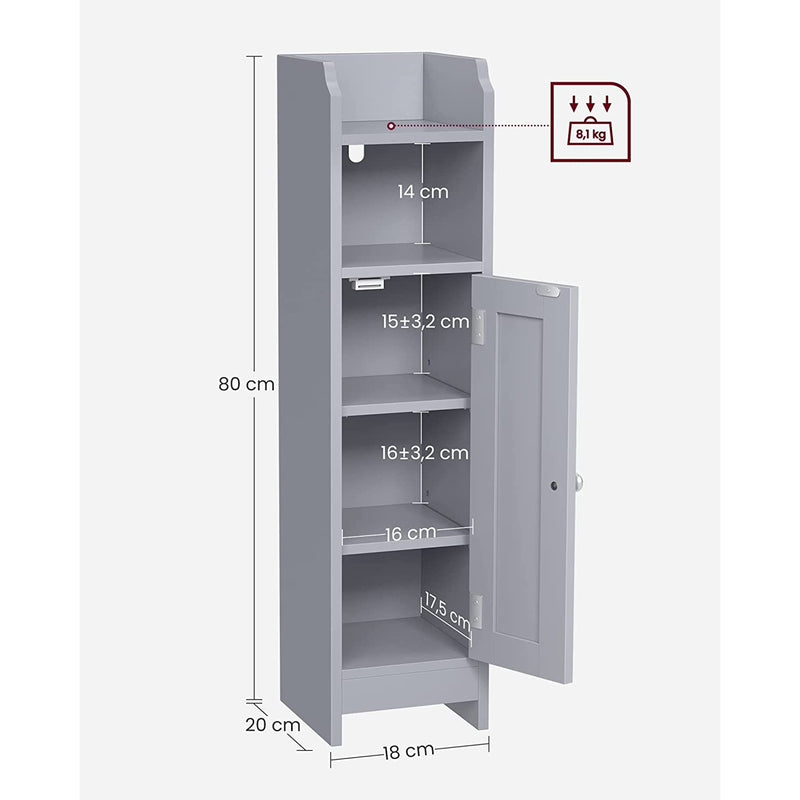 Armoire de salle de bain - Beepercase - Deux compartiments ouverts - Gray