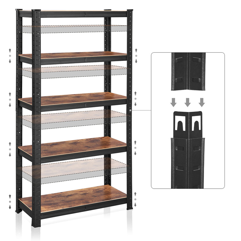 Uppsättning av 2 stående rack på 150 cm höga