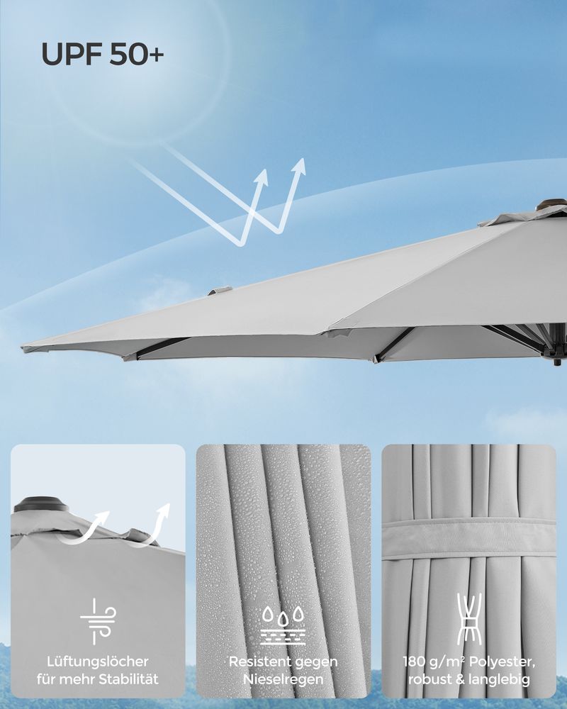 Parasol - Carrier Parasol - Med Crank and Cross Foot - Grey