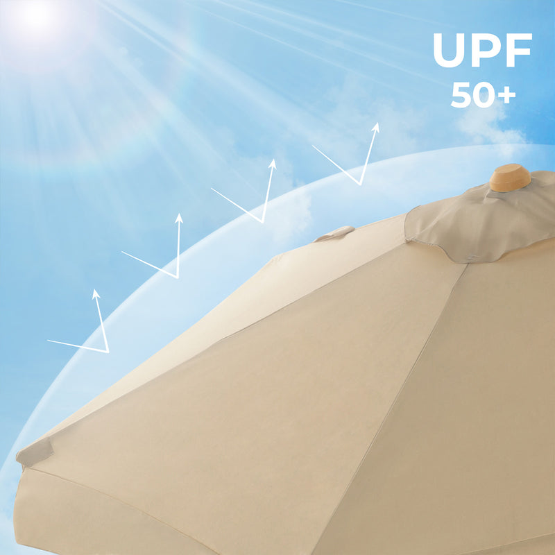 Parasol - Sunshade - 300 cm - Cadre en bois - beige