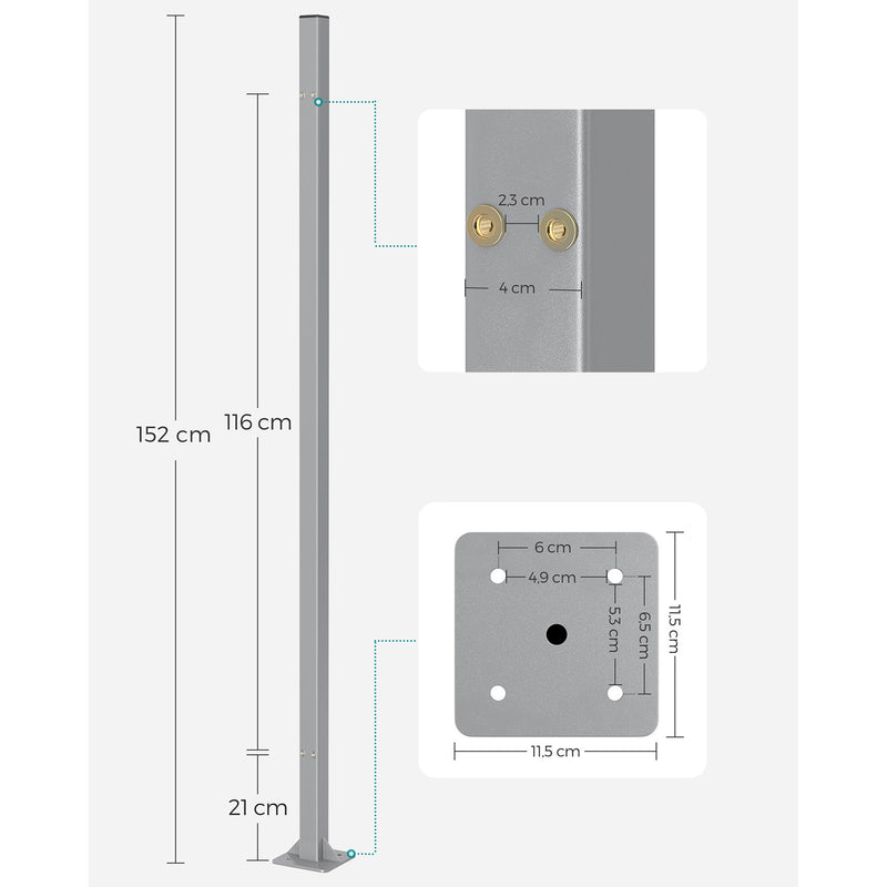 Staander voor zonneschermdoos