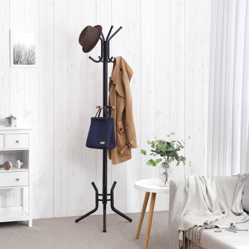 Coat Rack - 4 Hooks - Van Hout - Sort