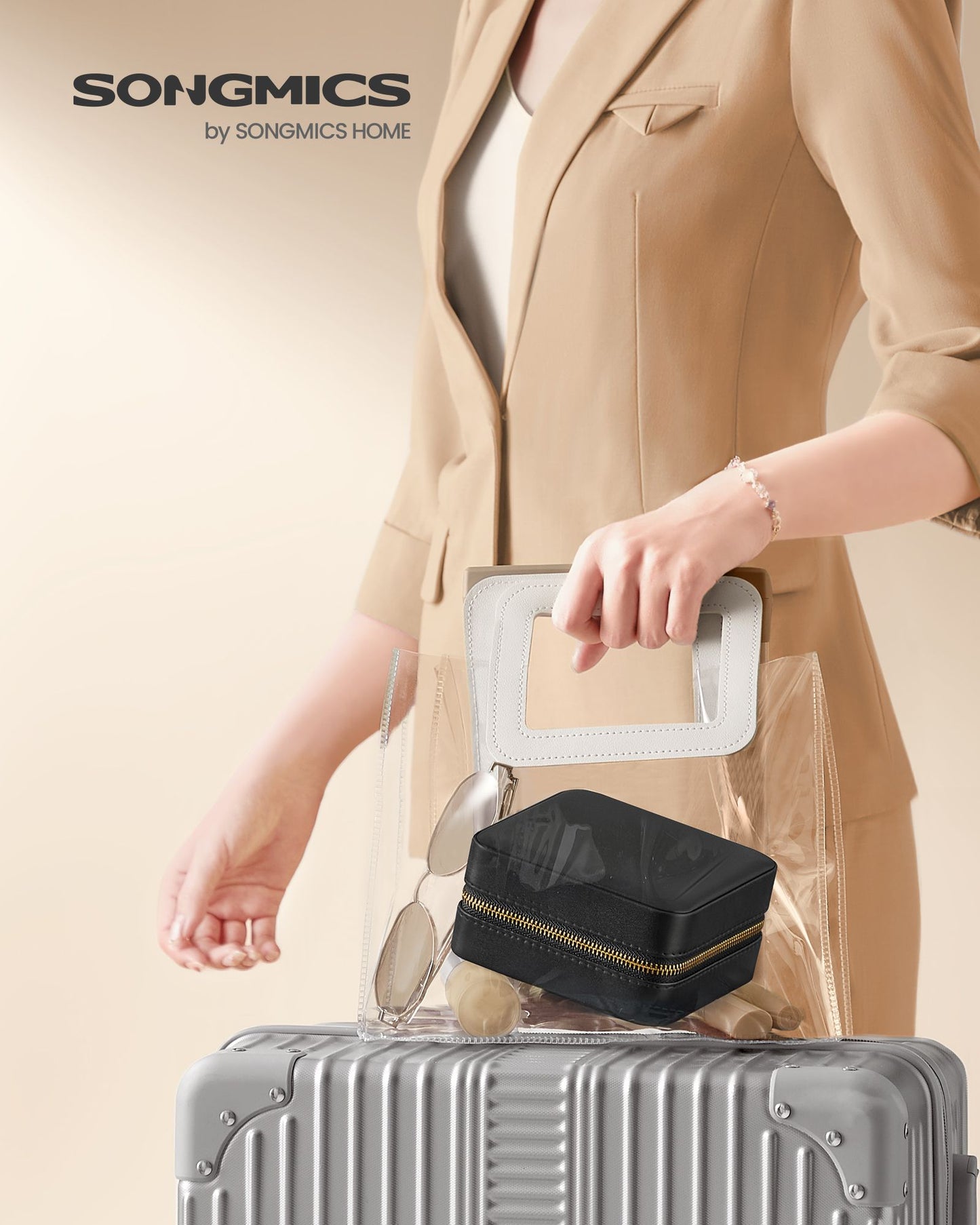 Travel Jewellery Box – PU Leather – Compact Size – Interior Mirror