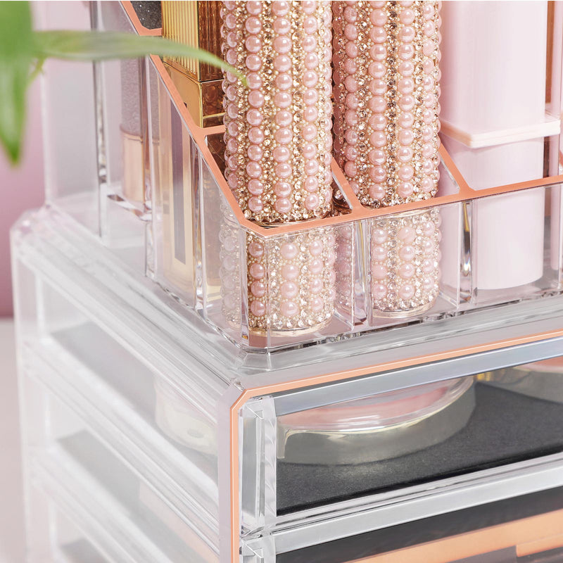 Make -Up Organizer - 3 lådor - transparent