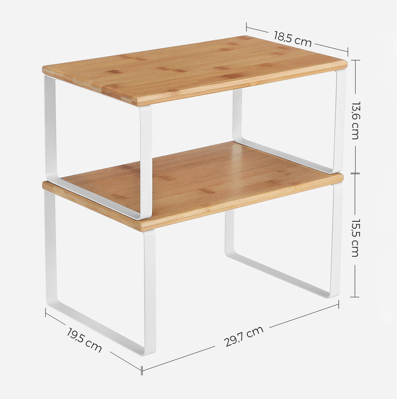 Organisateurs de cuisine - planches de cuisine - Ensemble de 4 - Bois - blanc