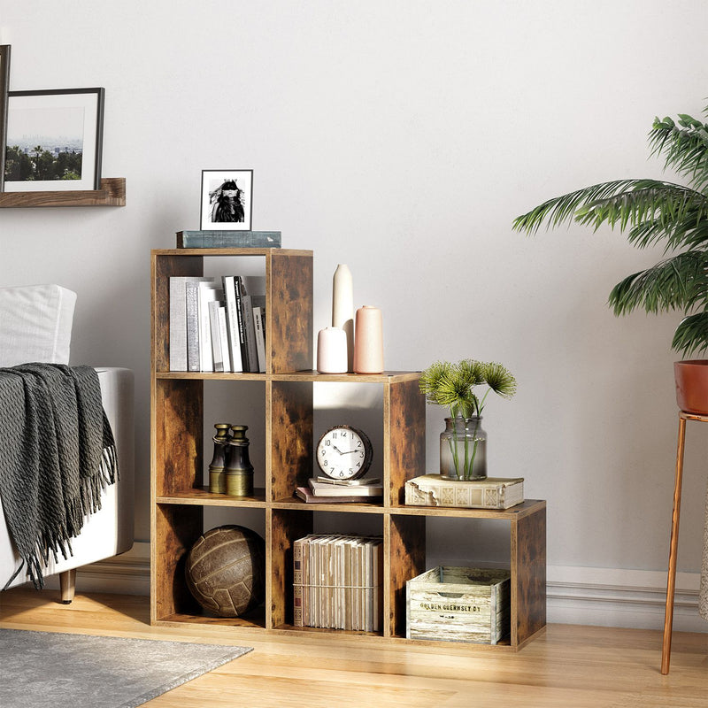 Armoire de rangement - Rack debout - avec 6 cubes - Brown - Brun