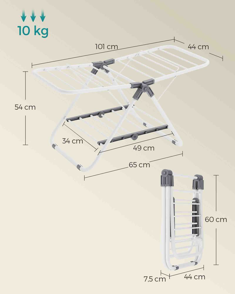 Daring Rack - med 2 vingar - Van Staal - White