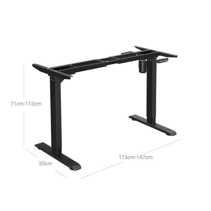 Zit sta bureau frame  - Computer frame - In hoogte verstelbaar -  Zwart