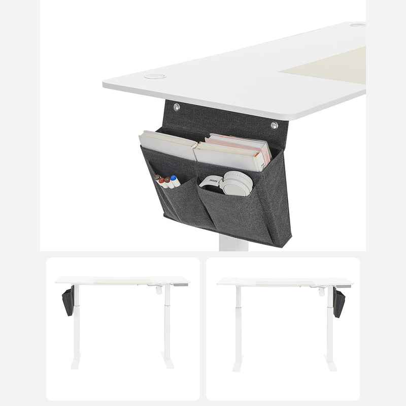 Sit Stand Desk - Beräknat tabell - Höjd justerbar - med hjul - 120 cm x 60 cm - vitt