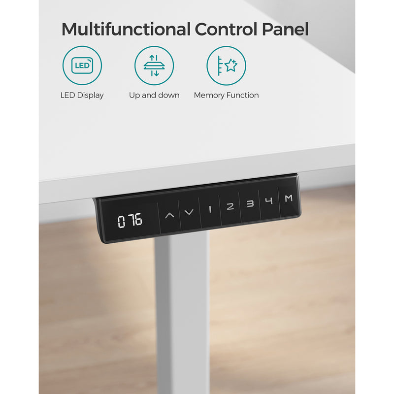 Sit Standing Desk Frame - Computer Table Rame - Höjd justerbar - vit