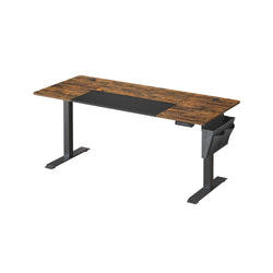 Skrivebord - højde -justerbar skrivebord - forskellige positioner - 70 x 160 cm - mørkebrun