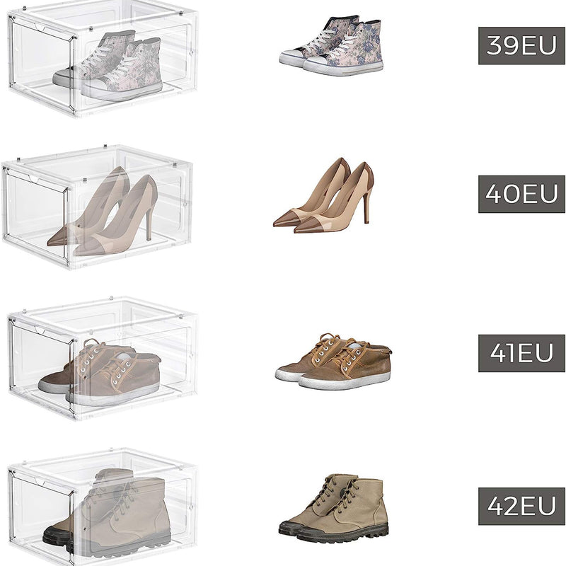 Cutii de încălțăminte - set de 12 - cutii de pantofi - transparent