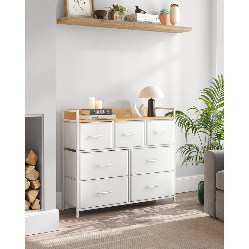 Cabinet de chambre - Championnat - avec 7 tissus Chargement - Blad en bois - blanc