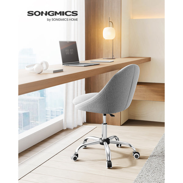 Chaise de bureau - Chaise informatique - en hauteur réglable - Round - Gray