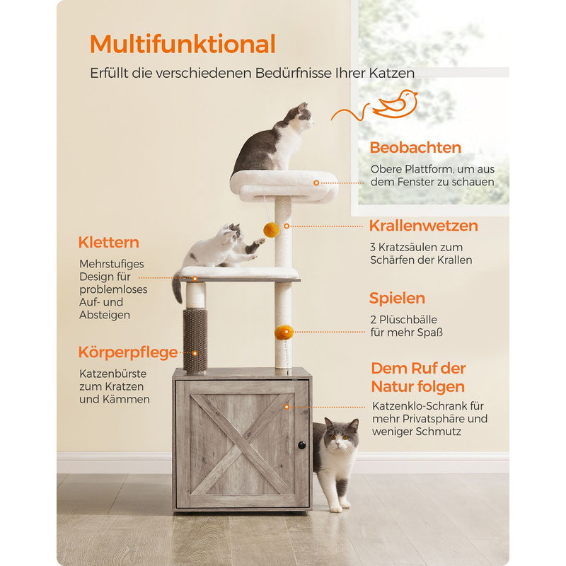 Scratching Post - 2 -in -1 - Litter Box et Scratching Post - Arbre de chat moderne