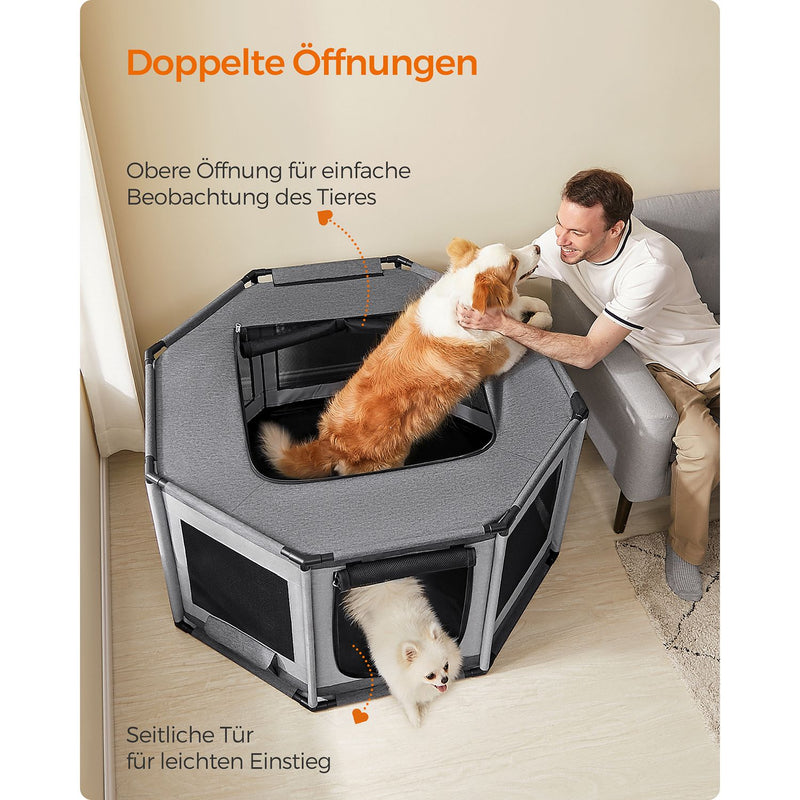 Anneaux de chiot octogonaux - Extra Large - pour les chiens et les chats - gris