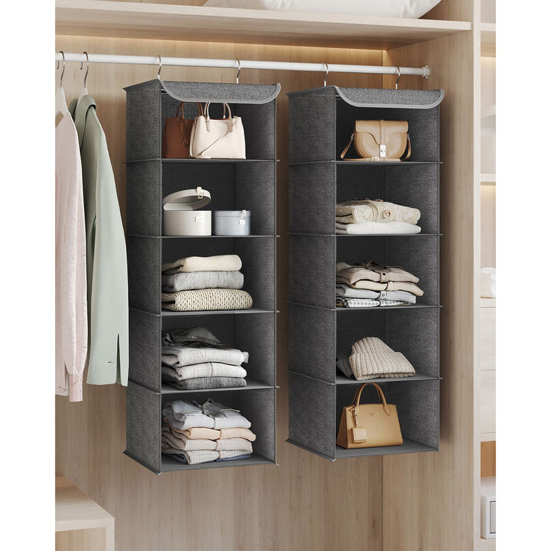 Armoire suspendue - Ensemble de 2 organisateurs suspendus - Gray