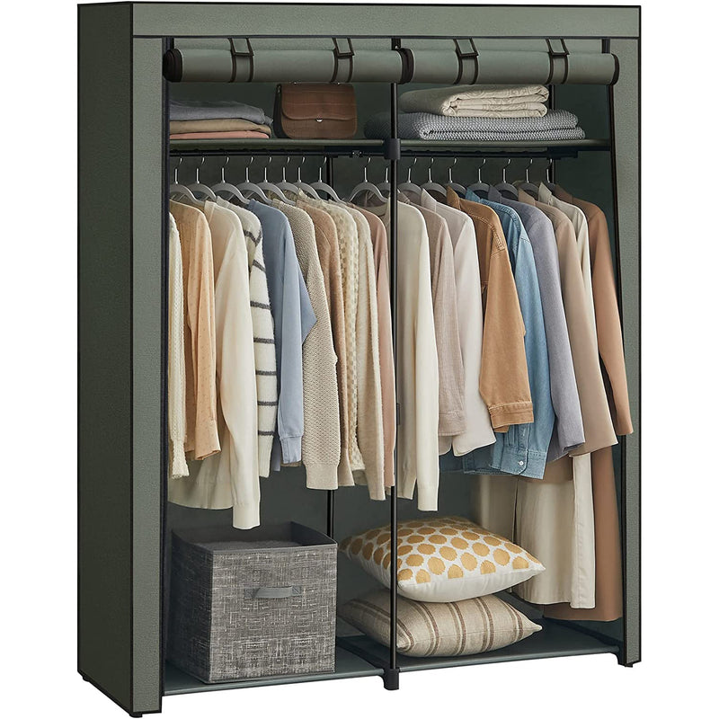 Armoire - armoire pliable - armoire en tissu - étagères réglables - vert