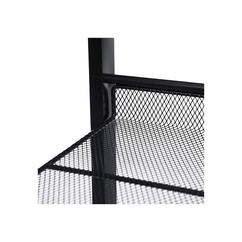 Skodabinet - sko rack - 5 gitter - metal - sort