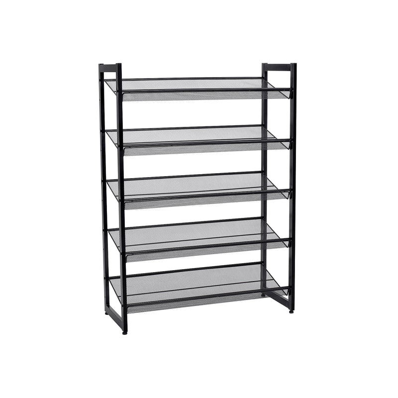 Armoire à chaussures - Rack à chaussures - 5 grilles - métal - noir