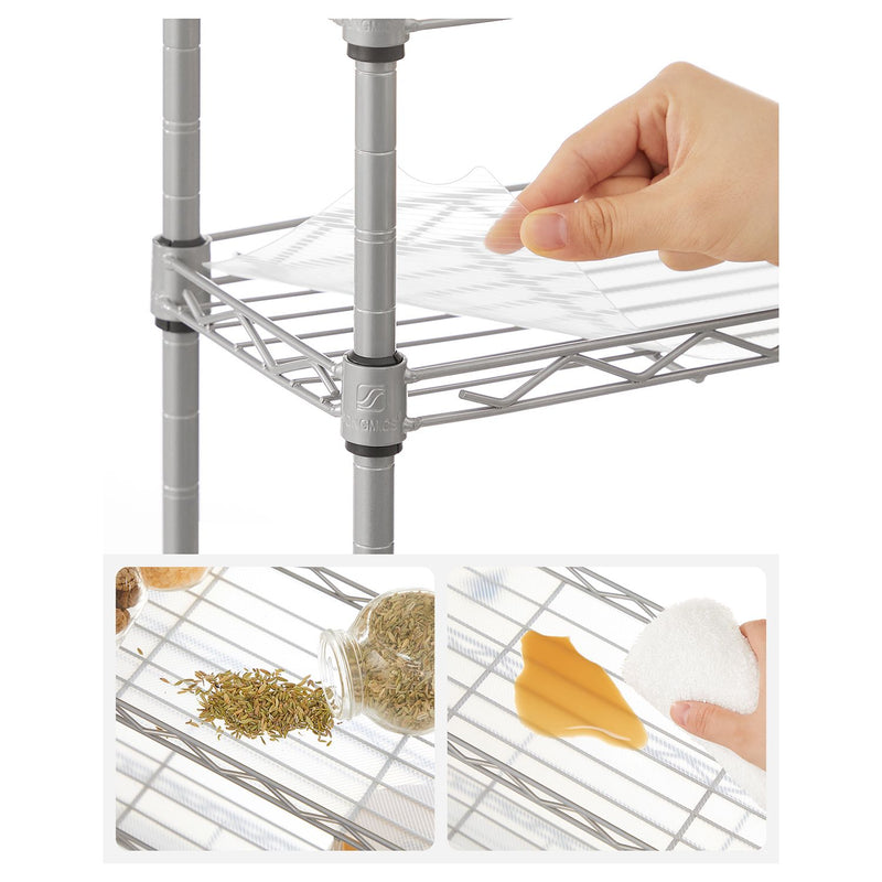 Rack Herb - Rack de rangement - avec 3 niveaux - Cadre métallique - Gray