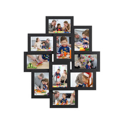 Frame photo - Collage - pour 10 photos - chacun 10 x 15 cm - noir