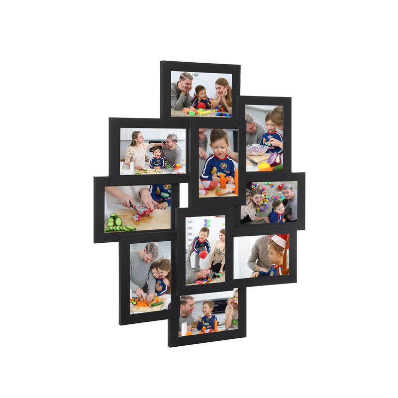 Frame photo - Collage - pour 10 photos - chacun 10 x 15 cm - noir