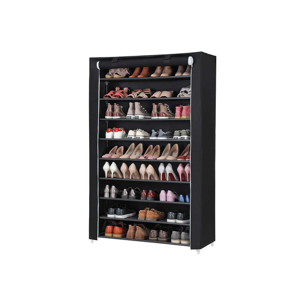 Armoire à chaussures - Stockage à chaussures - Rack à chaussures - Armoire en tissu - noir