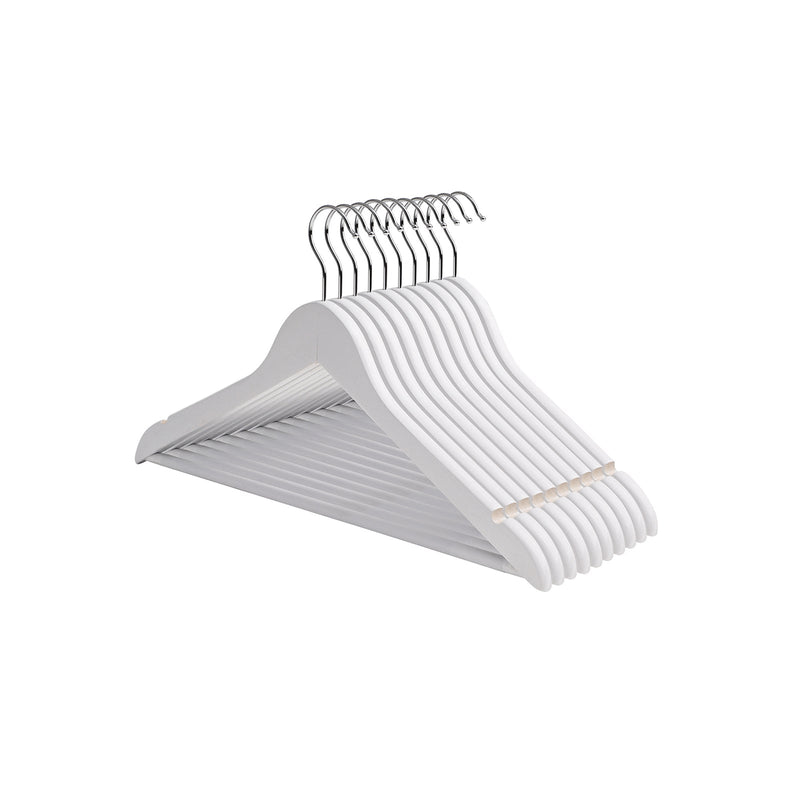 Träkläderhängare - Uppsättning av 10 - Solid Wood Kleer Hanger - White