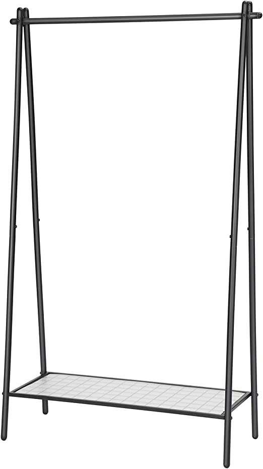 Rack de vêtements avec structure de fer - avec rail suspendu - 92,5 x 33,5 x 153 cm