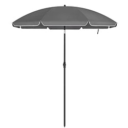 Beach Parasol - Parasol - Beach Screen - Garden Parasol - Sunshade - Grey