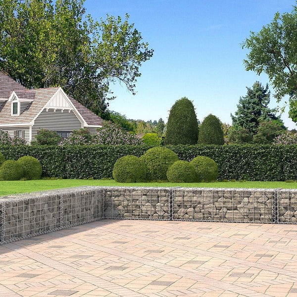 Schanskorf - Gabion - Garden Fence - Colonne murale - pour les pierres - 100 x 30 x 30 cm - Argent