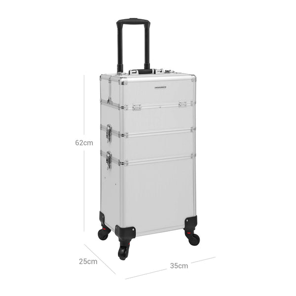 Cosmetic Trolley 3-in-1-make-up Silsase-Silver