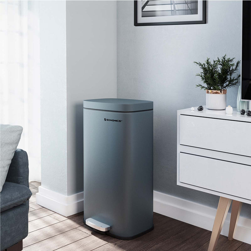 Pedal Bin - Avfallshink - Inuti hink - Mjuk nära - 30L - Smoke Grey