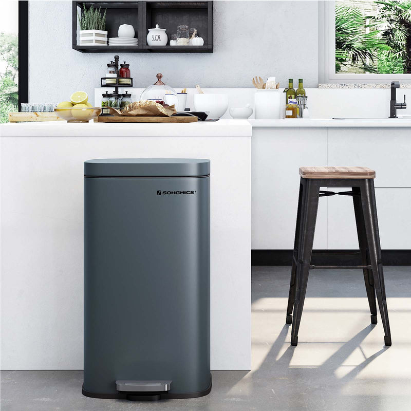 Pedal Bin - Avfallshink - Inuti hink - Mjuk nära - 30L - Smoke Grey