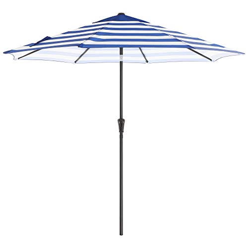 Parasol - Garden Parasol - Ø 290cm - Foldbar, med vev - Blauw Wit