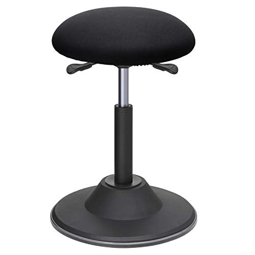 Tabouret de bureau réglable - tabouret de travail ergonomique - tabouret rotatif à 360 ° - noir