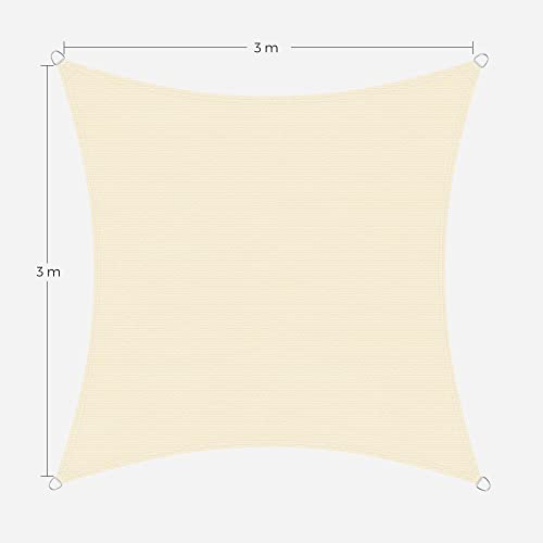 Luifel - Zonnezil - Toile du soleil - 3 x 3 mètres - beige